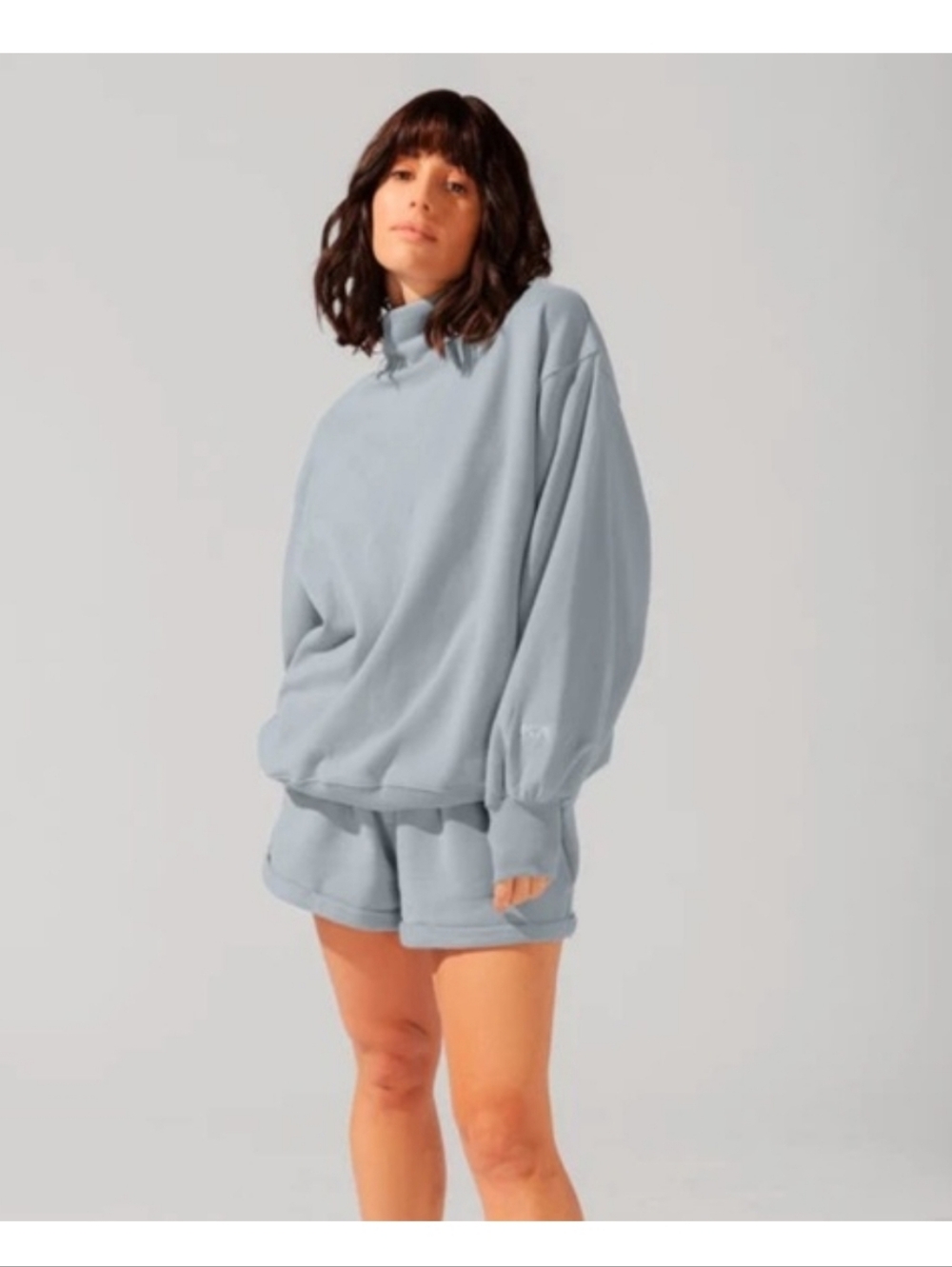 Popflex Ooey Gooey Mockneck Sweatshirt Blue Size S/M